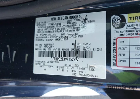 2009 Ford Fusion Sel from USA, damaged, VIN 3FAHP021X9R152827